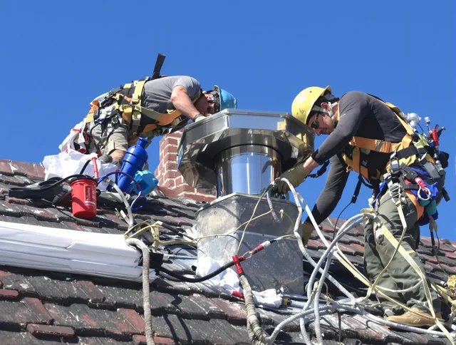 Protective chimney cap installed by Garfield Heights Chimney Sweep in Garfield Heights, OH