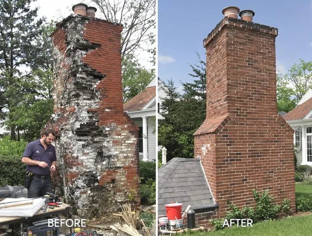 Garfield Heights Chimney Sweep performing a full chimney restoration in Garfield Heights, OH